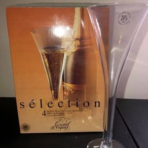 Pure crystal champagne glasses